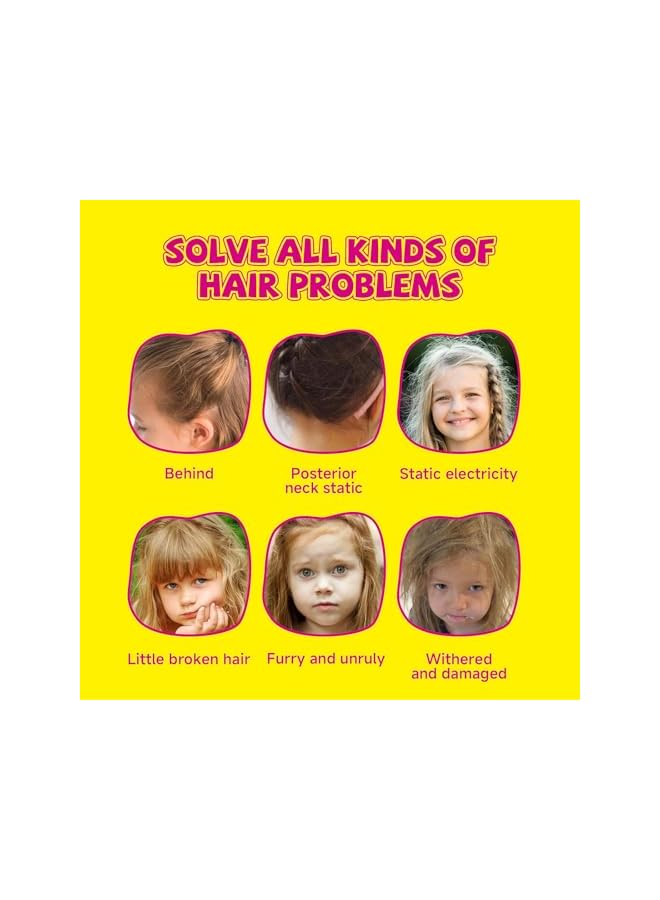 Sevich Kids Hair Gel for Girls & Boys (Pack of 2) - Hair Finishing Stick Styling Gel for Kids, Plant-Based Formula with Comb Design, Frizz Control & Easy Wash (Cartoon Bottle) 80ml - Image 3