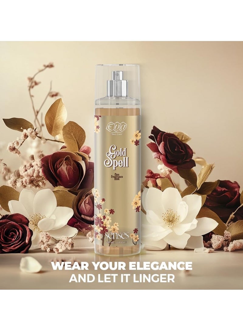 إيفا سكين كير سينسز معطر الجسم – جولد سپيل  240 مل - Image 3