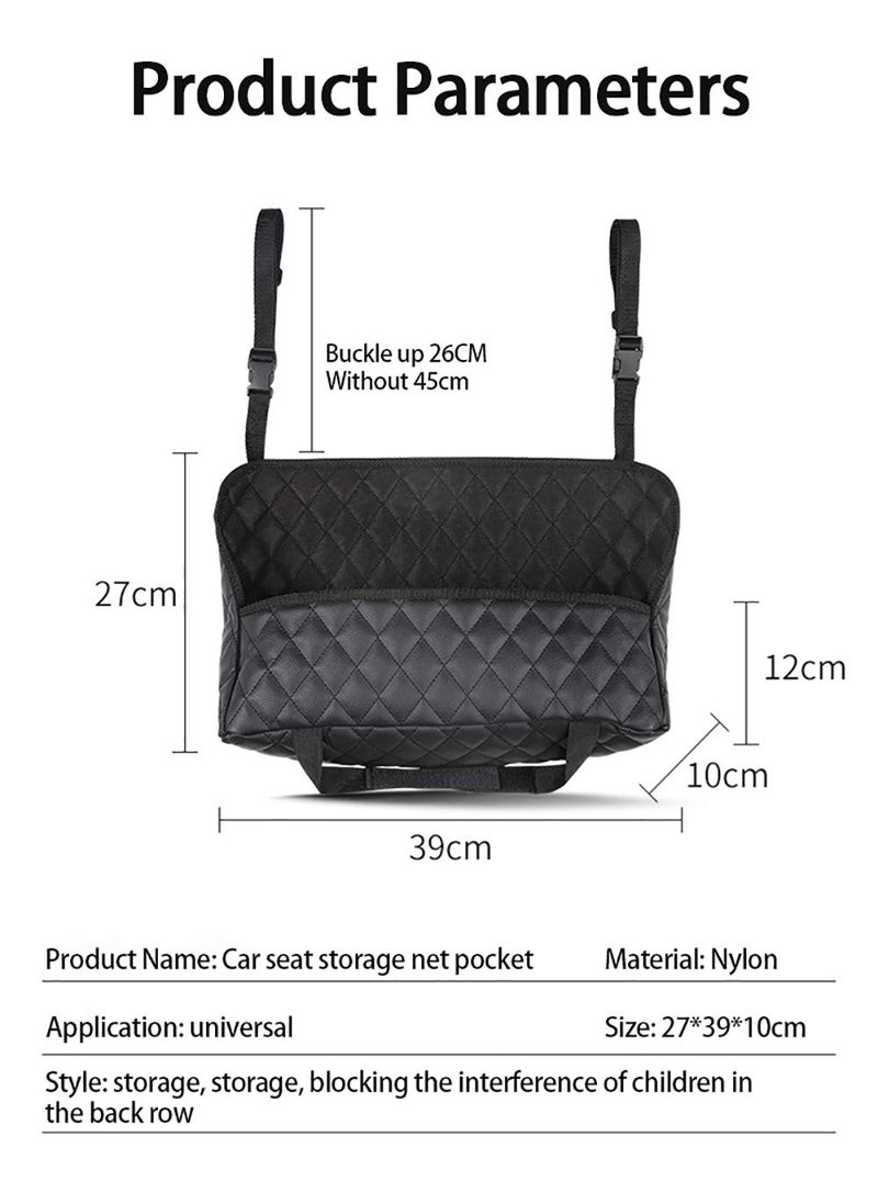 Cihely Car Handbag Holder Between Seats Back Storage Organizer Net Pocket Purse Holder Tissue Purse Holder, Driver Storage Pouch for Handbag Cup - Image 2