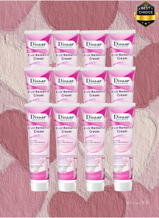 Disaar - 12 Pieces Skin Care 5 Minutes Super Fast Hair Removal Cream 100 Grams - Image 1