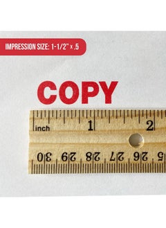 Ideal Self Inking Stamp Copy Red Ink Impression Size 9/16” X 11/2”  - Image 2