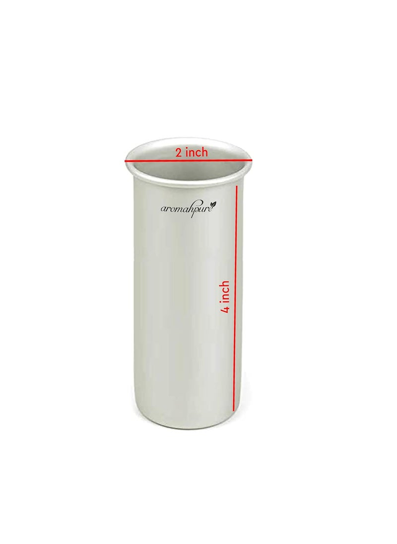 aromahpure - Aromahpure Alumnium Candle Making Moulds | 2 * 4 inches | Set of 1 | Re-Useable Moulds |Cylindrical Candles Moulds | Festival Decorations and Other Occasions - Image 1