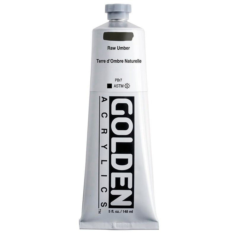 Golden Heavy Body Acrylic - Raw Umber - 5 oz Tube - Image 1