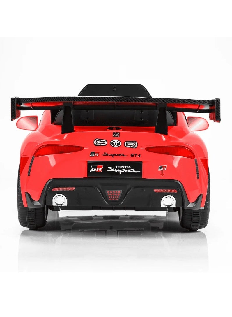 TOYOTA GR Supra GT4 Kids Electric Ride-on Car - 12v - Red - Image 5