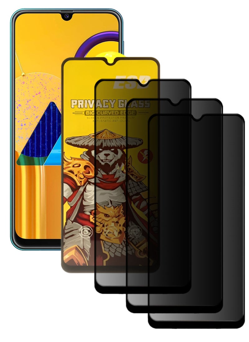 ESD 3 Pieces Tempered Dustproof Privacy Glass Screen Protector Compatible For Samsung Galaxy M30s - Image 1