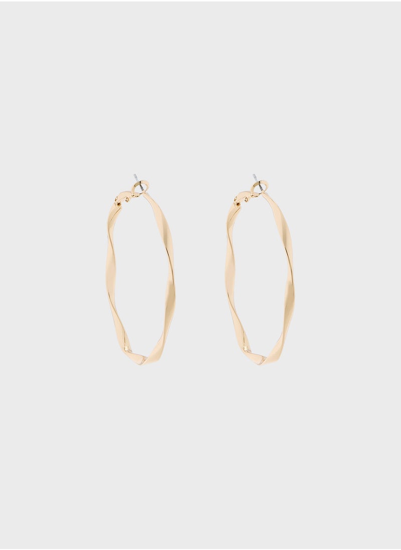 ELLA Twisted Hoop Earrings  - Image 1