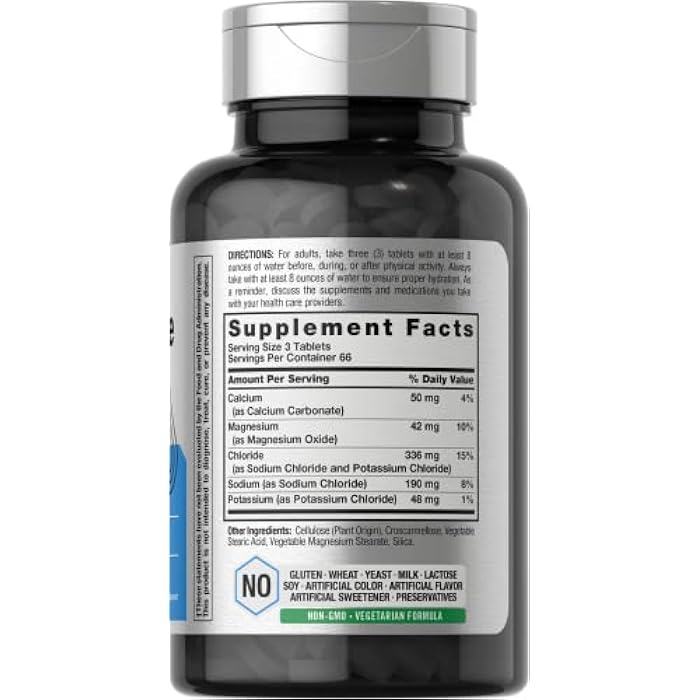 Horbäach Electrolyte Tablets | 200 Count | Vegetarian | Keto-Friendly | Non-GMO, and Gluten Free Hydration Supplement - Image 2