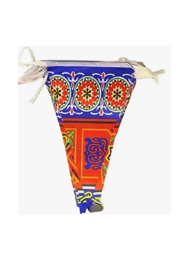 A box for loving each other for home decor for Ramadan + 5 pieces (wooden Kaaba lantern + Dome of the Rock incense burner + LED branch for Ramadan decorations - 8 meters - with lighting in multiple colors, + 2 branches for Ramadan decorations for hanging made of Khayameya fabric, 5 meters)