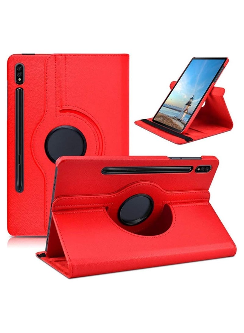 Rotating Case for Samsung Galaxy Tab S9 FE 5G 10.9 Inch/S9 11 Inch 2023 360 Degree Stand Cover Auto Sleep/Wake (Red)  - Image 1
