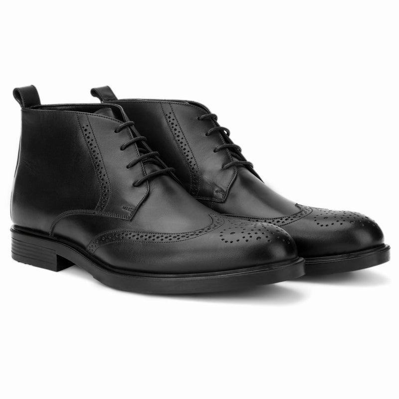 Brio Oxford Brogue Boot - Black