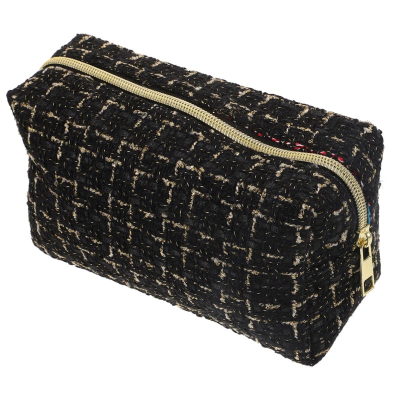 Travel Makeup Case For Women Zipper Cosmetic Bag Organizer Black Large - Image 2