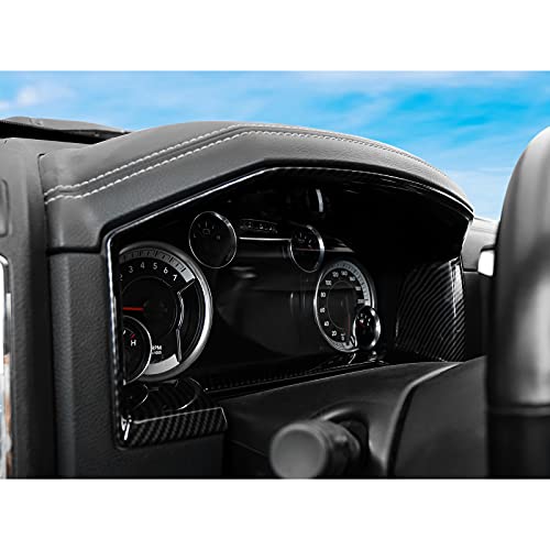 JeCar إطار تزيين لوحة العدادات JeCar لسيارة دودج رام 1500 من 2010-2017، ألياف كربونية ABS - Image 4
