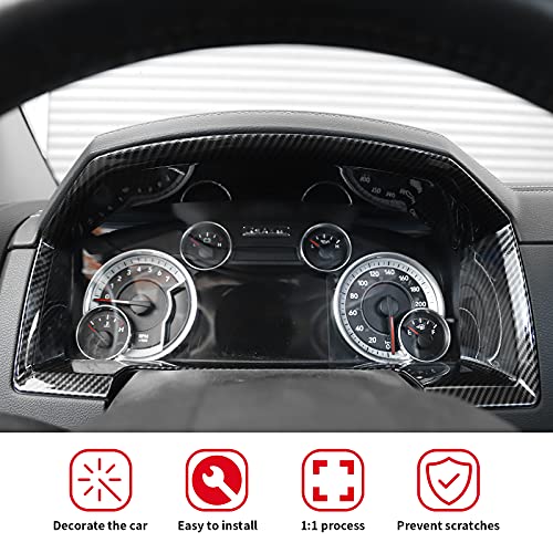 JeCar إطار تزيين لوحة العدادات JeCar لسيارة دودج رام 1500 من 2010-2017، ألياف كربونية ABS - Image 5