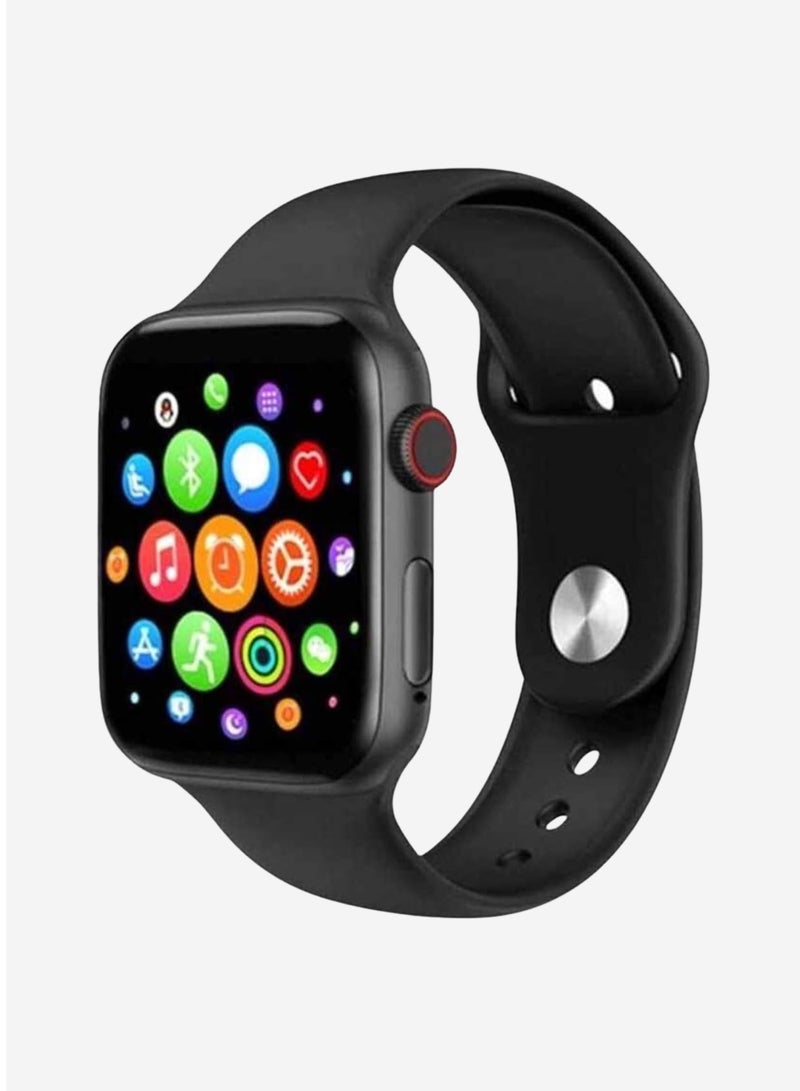 modio Modio Smart watch MC66 2 inch with 45mm Screen Full Display, Bluetooth calling function (answer/make calls), fitness tracking watch with sleep monitoring function, suitable for iPhone/Android, Long Battery life | Black - Image 1