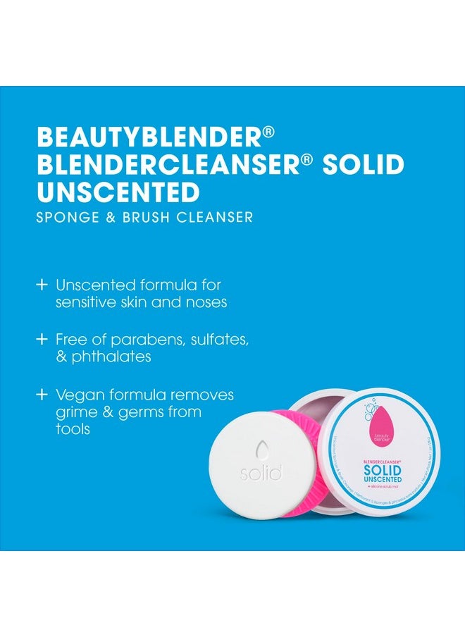 beautyblender Beautyblender® | Blendercleanser® Solid Unscented Makeup Sponge & Brush Cleanser + Silicone Scrub Mat | Professional Cleansing Tool, Makeup Sponge Cleaner, Vegan & Cruelty Free, Made in USA  - Image 2