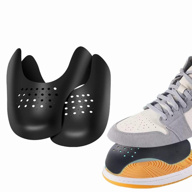 SITANSH Shoe Protectors for Air Force Anti-Wrinkle Shoes Protectors for Men's Soft Material Sneaker Guard Shoes Protector No Creases Shoes for Protection Safety Guard (Black - 1 Pair) - Image 1