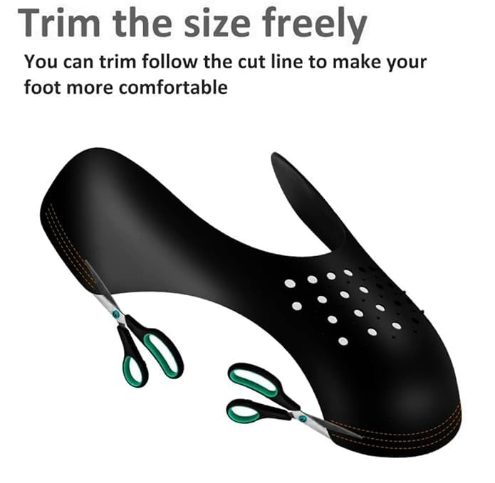 SITANSH Shoe Protectors for Air Force Anti-Wrinkle Shoes Protectors for Men's Soft Material Sneaker Guard Shoes Protector No Creases Shoes for Protection Safety Guard (Black - 1 Pair) - Image 5
