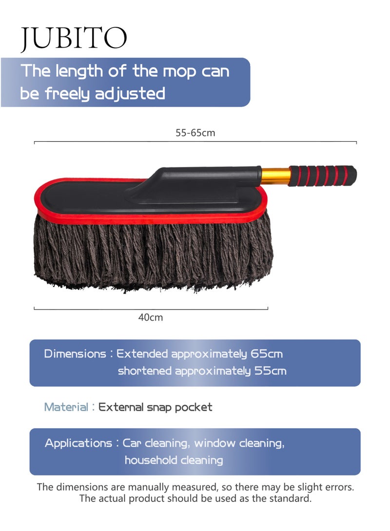 JUBITO Cleaning brush, car cleaning brush mop set, dust removal and polishing 360° soft glue does not damage the car paint - Image 3