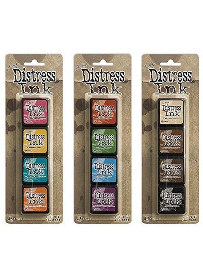 Tim Holtz Distress Mini Ink Pad Kits 1 2 And 3 Bundle
