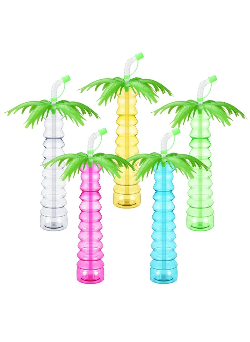 Cups with Straw, Palm Tree Yard Water Bottle with Straws and Lid for Drinking 17 oz Cold Drinks Frozen Drinks Hawaii Family Tropical Parties Supplies 5 Colors 15 Pcs - pzsku/ZC9E560A6490CF40BE6D2Z/45/_/1715673067/d2b3ef02-453e-4ec6-81ed-c5f61a640d48