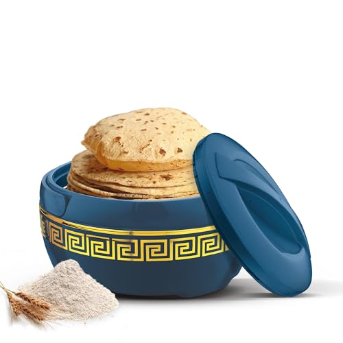 Asian Plastowares Orchid Gold Casserole 2500ml | Premium Insulated ISI-Certified Hotpot | Elegant Dinner Set | Stylish Kitchenware Gift Combo Box | Royal Dark Blue - Image 1