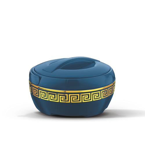 Asian Plastowares Orchid Gold Casserole 2500ml | Premium Insulated ISI-Certified Hotpot | Elegant Dinner Set | Stylish Kitchenware Gift Combo Box | Royal Dark Blue - Image 5
