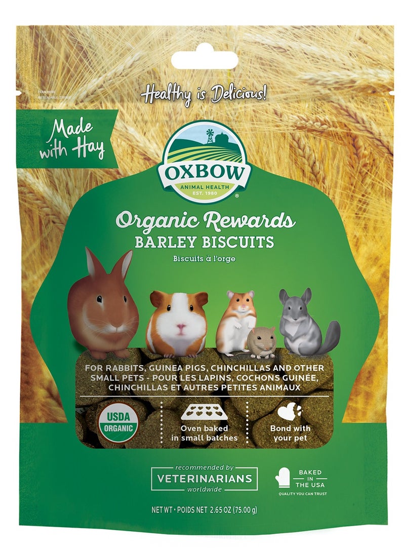 Oxbow Organic Rewards Barley Biscuits 75g
