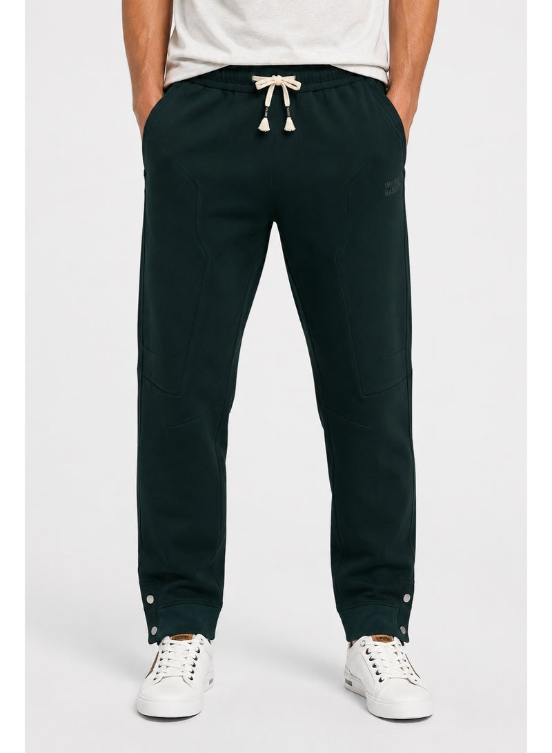 WHITE RABBIT Men’s Casual Tapered Jogger Pants with Adjustable Drawstring – Olive - Image 1