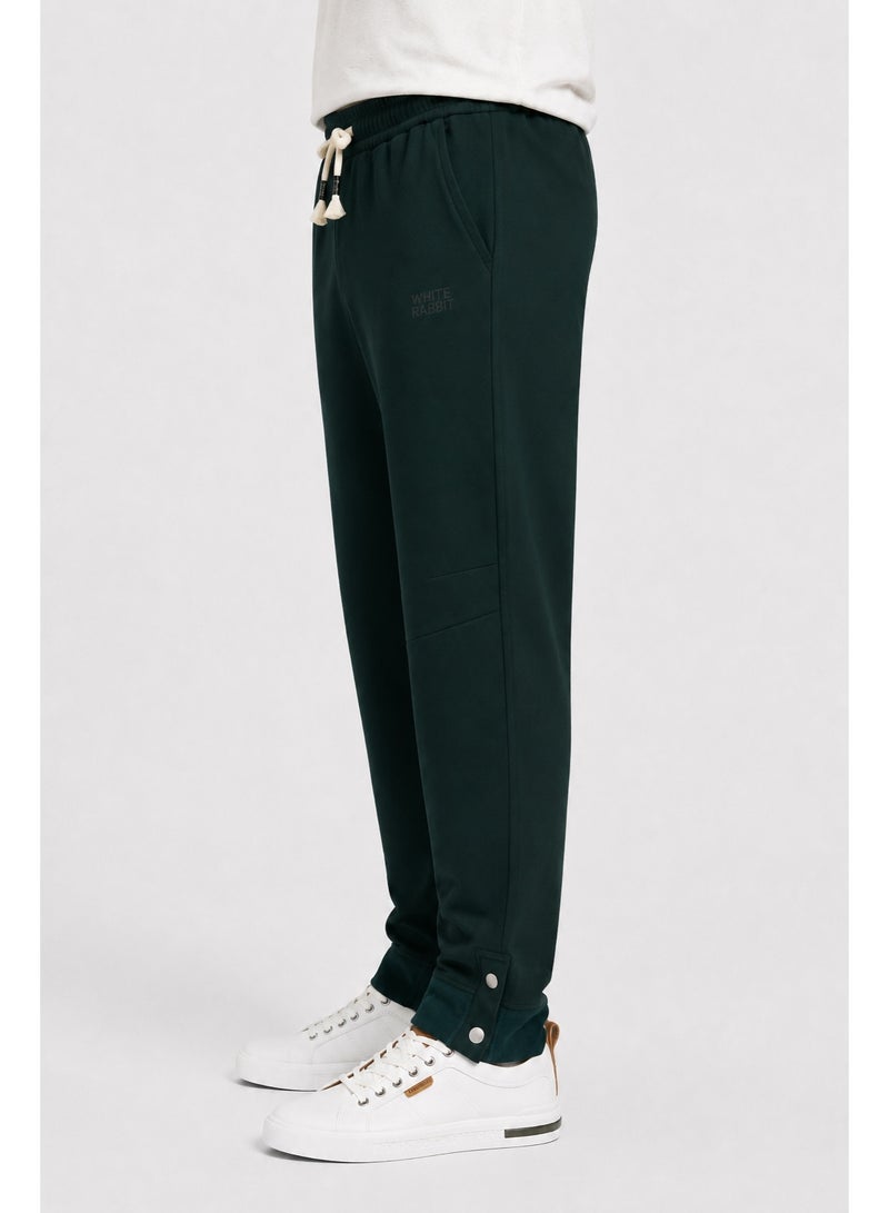 WHITE RABBIT Men’s Casual Tapered Jogger Pants with Adjustable Drawstring – Olive - Image 4