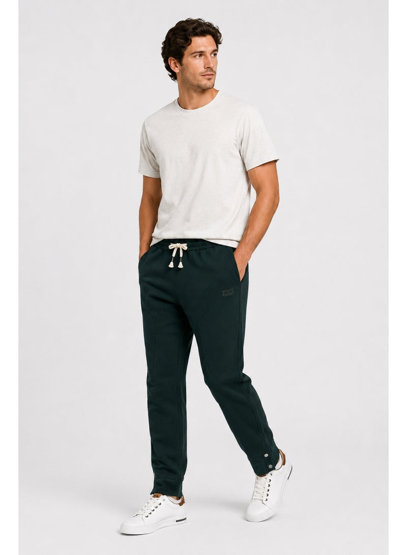 WHITE RABBIT Men’s Casual Tapered Jogger Pants with Adjustable Drawstring – Olive - Image 5