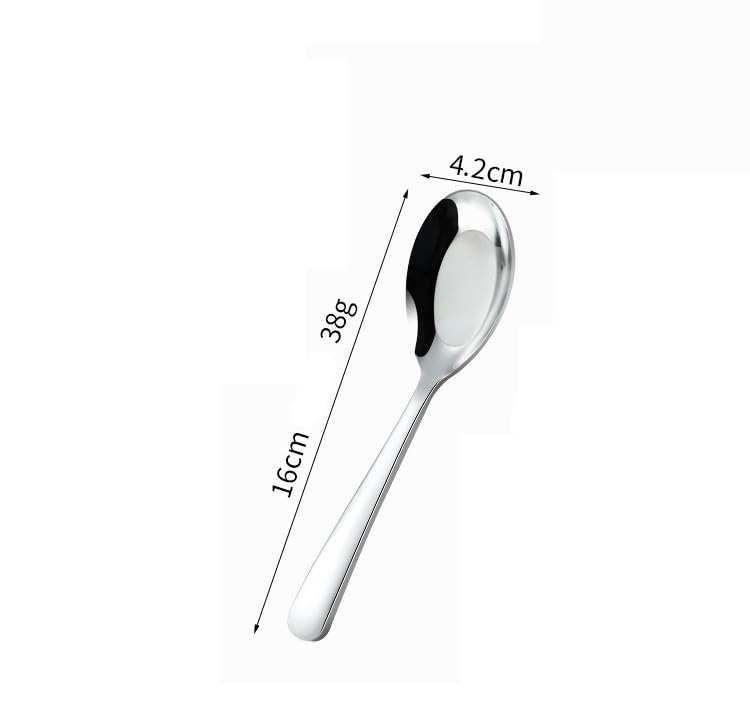 Stainless Steel Silver Soup Spoon 1 Piece Thickened Creative Household Cutlery - Image 3