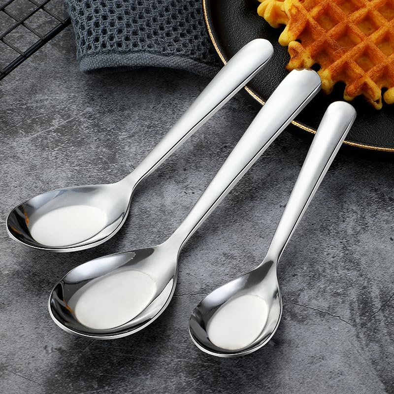 Stainless Steel Silver Soup Spoon 1 Piece Thickened Creative Household Cutlery - Image 5