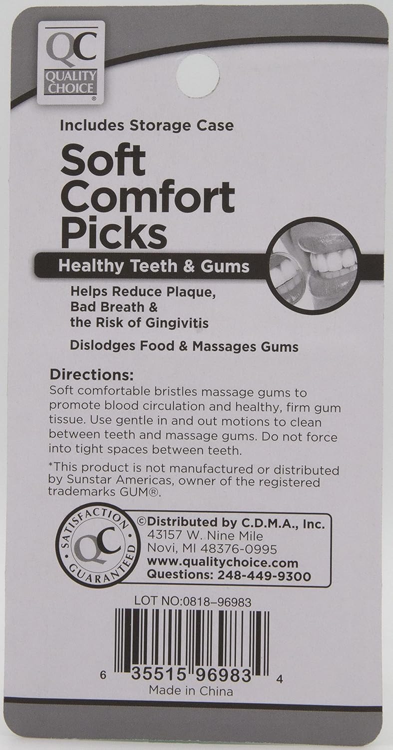 Quality Choice Soft Comfort Dental Picks for Teeth  Gums 40 Count Pack of 4160 Total - Image 2