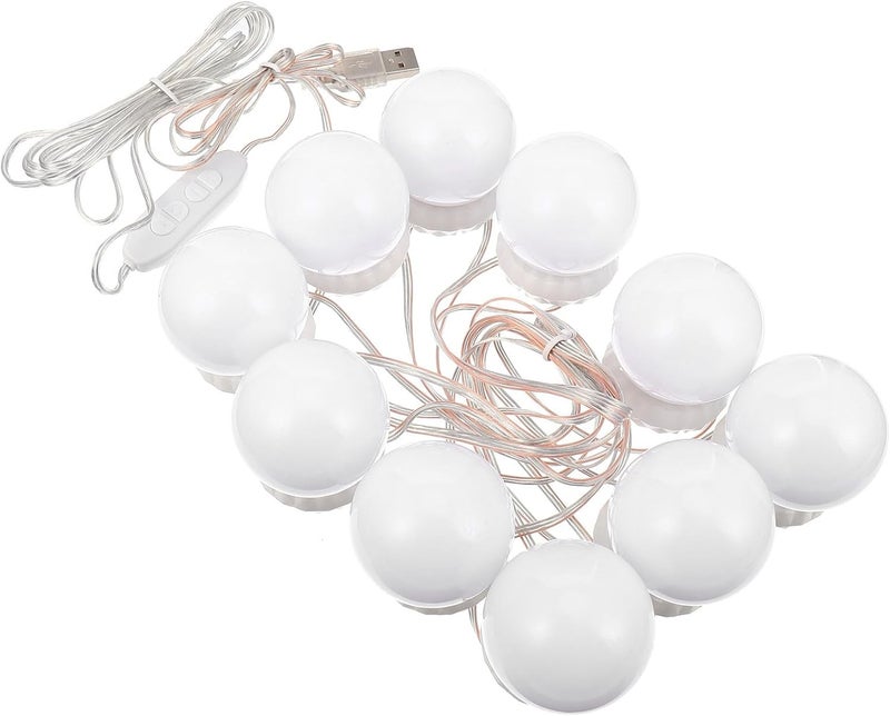 All condition fit Toddmomy LED Vanity Mirror Lights Kit with 10 Dimmable USB Plug-in Bulbs, Three-Color Sticky Makeup Light for Bathroom and Dressing Table Carefully selected material Water rust proof Light & sturdy Widely used design Anti slip Consistent steady quality Authorized haulage delivery Stackable design Matte anti slip finish Replaceable parts Regional distribution available Budget friendly sizing alternatives Wide range usage design Hanging space save General standard compliant quality Defect free upgraded substance Workday cycle fulfillment Diverse purchase options Local available supply All governorates deliver Global trendy simple build Regional central warehouse stock All user affordable trusted quality Gulf user preference oriented build - Image 1