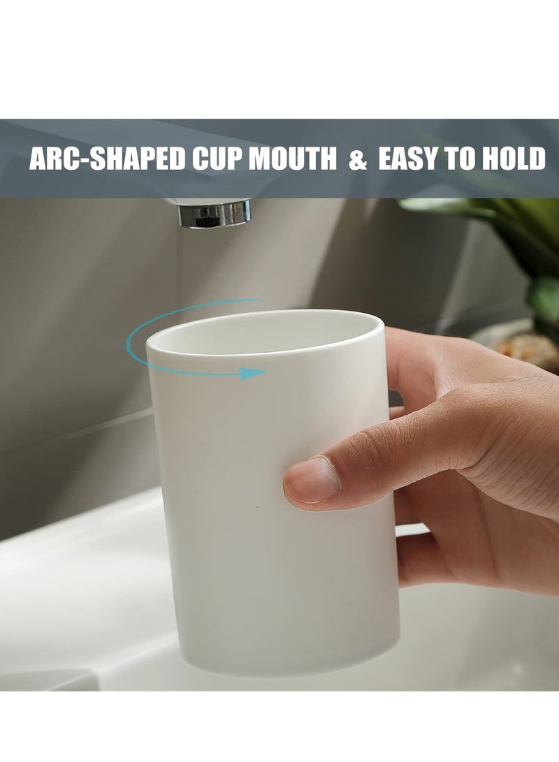Bathroom Tumbler Cup Set, 10.5oz Reusable Unbreakable Toothbrush Cups, Easy to Clean Plastic Mouthwash Cups, Toothbrush Holder for Your Bathroom, 2PCS - Image 5