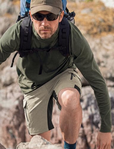XKTTAC Men's Outdoor Quick Dry Lightweight Cargo Shorts for Hiking, Casual, Camping, Tactical, Fishing, Golf, Travel with 6 Pockets (Fossil, X-Large) - Image 3
