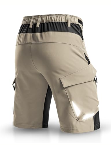 XKTTAC Men's Outdoor Quick Dry Lightweight Cargo Shorts for Hiking, Casual, Camping, Tactical, Fishing, Golf, Travel with 6 Pockets (Fossil, X-Large) - Image 4