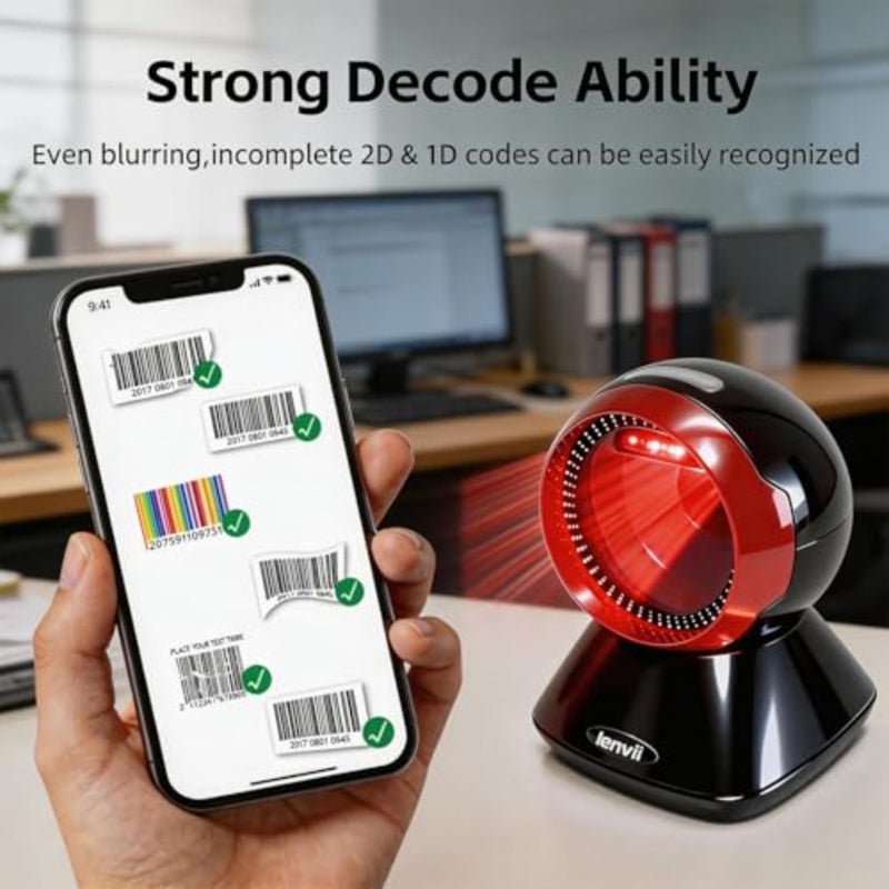 D8300 Desktop 2D Barcode Scanner Barcode Reader - Image 4