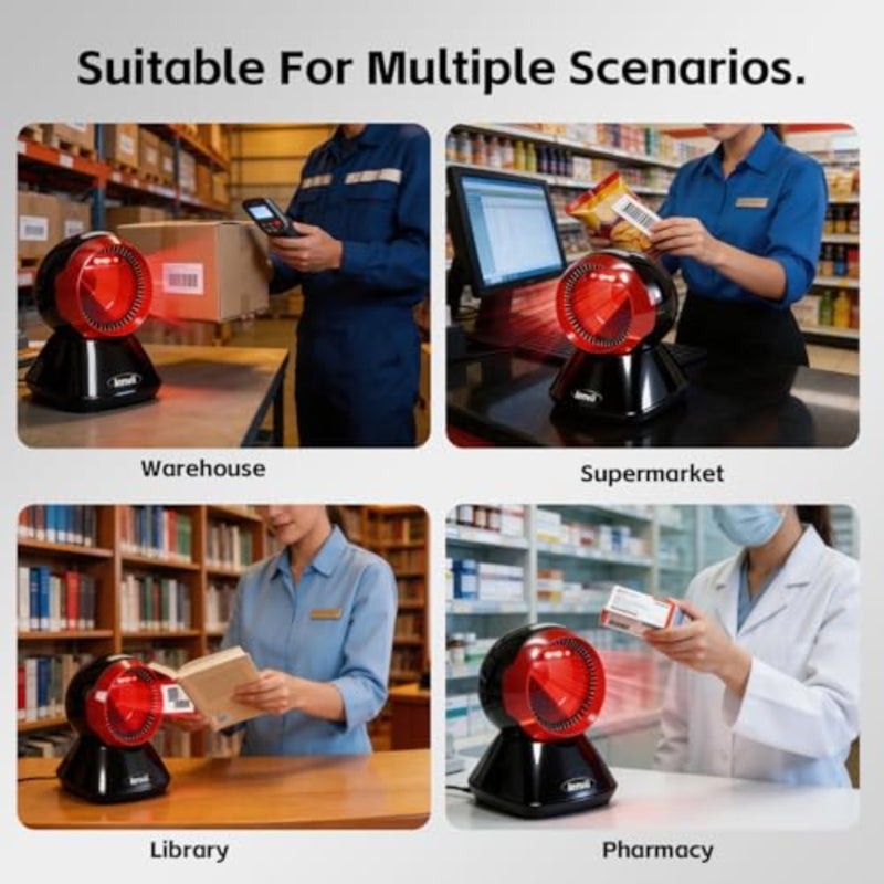 D8300 Desktop 2D Barcode Scanner Barcode Reader - Image 5