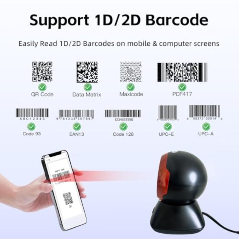 D8300 Desktop 2D Barcode Scanner Barcode Reader - Image 2