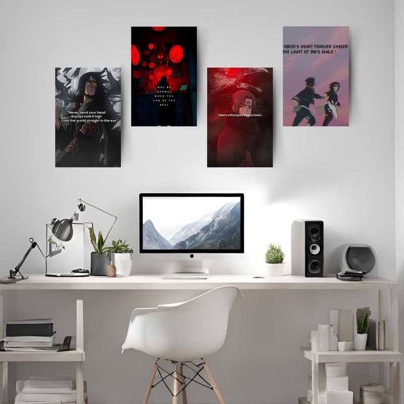 Posters Inc Anime Motivational Poster A4 Pack of 6 Perfect Wall Decoration in Offices, Bedrooms, Hostels, Study & Living room, Featuring Quotes, 300 GSM, Aesthetic Designs, and Positive Vibes - Image 2