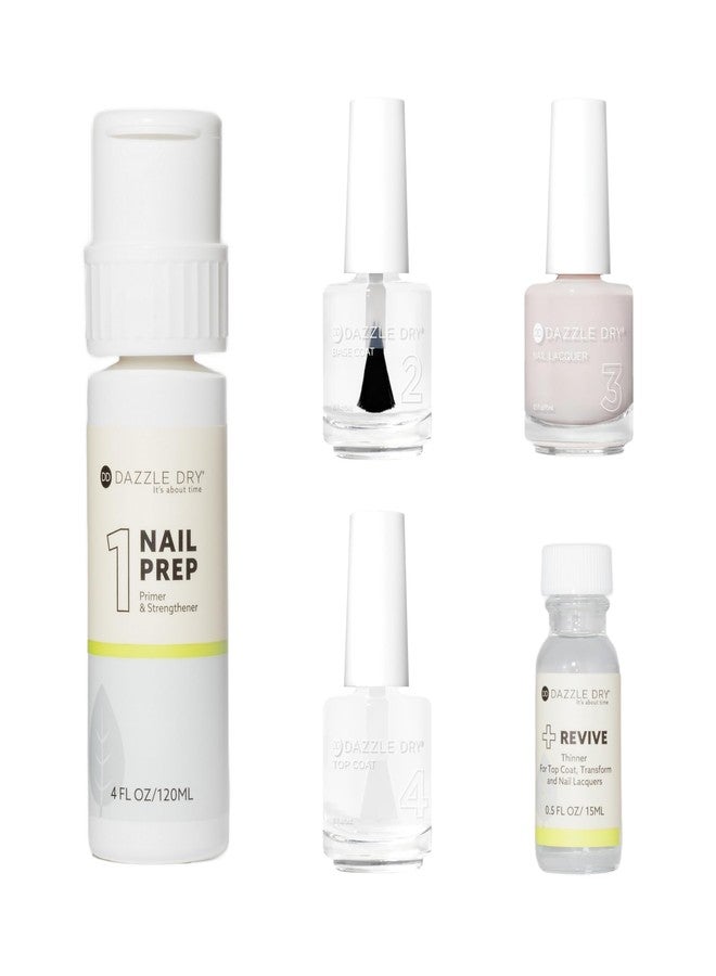 Dazzle Dry Full System Kit - Alluring Charm - A warm pale pink with a creamy finish. Full coverage cream. (5 Piece Kit) - Image 1