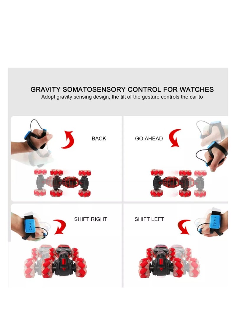 MAGIC VAULT RC Stunt Car Remote Control Watch Gesture Sensor Deformable Electric Toy Cars All Terrain Speed 2.4GHz 4WD 360°Rotation Whirligig Off-road Vehicle Gift for Kids Boys Birthday - Image 4