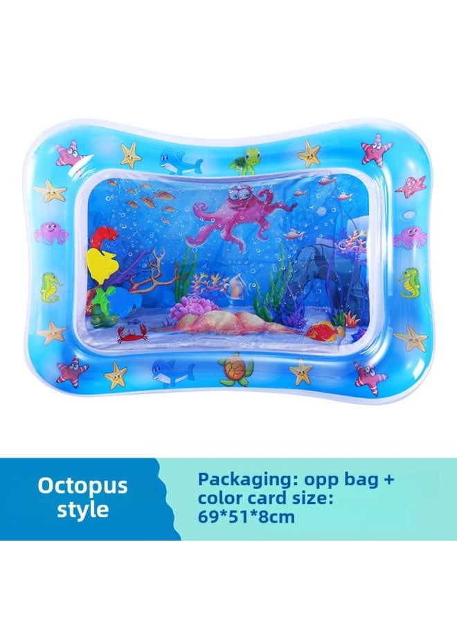 Baby Inflatable Pat Water Mat Marine Life Swimming Ring Climbing Mat Cushion Children Pat Water Mat Wholesale-Color:Small Round Second Version  - Image 3