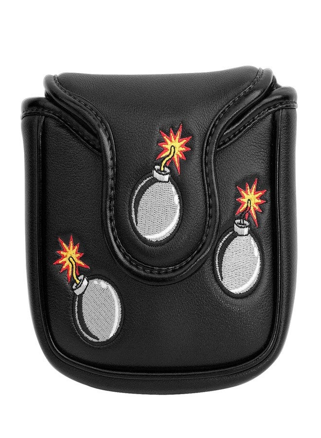 SHABIER Black Golf Putter Cover with Tiger Shark Design Golf Large Mallet Headcover - Image 3