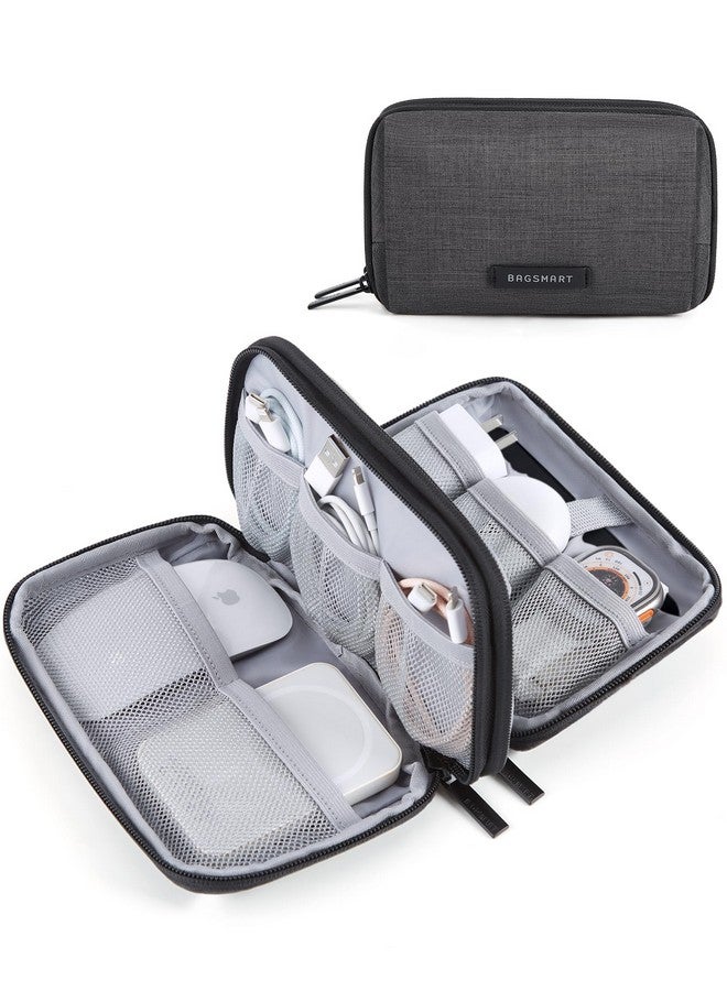 BAGSMART BAGSMART Electronics Organizer Travel Case, Cable Charger Cord Tech Organizer Pouch for Phone Charger Accessories, Black - Image 1