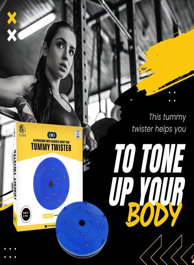PRO365 5-in-1 Slimming Tummy Twister | Double-Sided Acupressure Waist Disc with Magnets | Reflexology Fat Burning Exercise Board | Anti-Skid | 1 Year Brand Warranty - Image 4