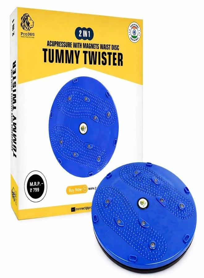 PRO365 5-in-1 Slimming Tummy Twister | Double-Sided Acupressure Waist Disc with Magnets | Reflexology Fat Burning Exercise Board | Anti-Skid | 1 Year Brand Warranty - Image 1