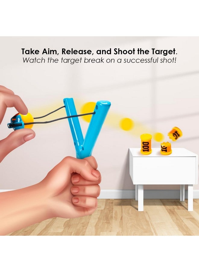 Ratna's Mighty Shooter with Target Slingshot Catapult Gulel Along with Plastic Balls Power Blaster Archery for Kids 5+ Years (Multicolour Colors) - Image 5