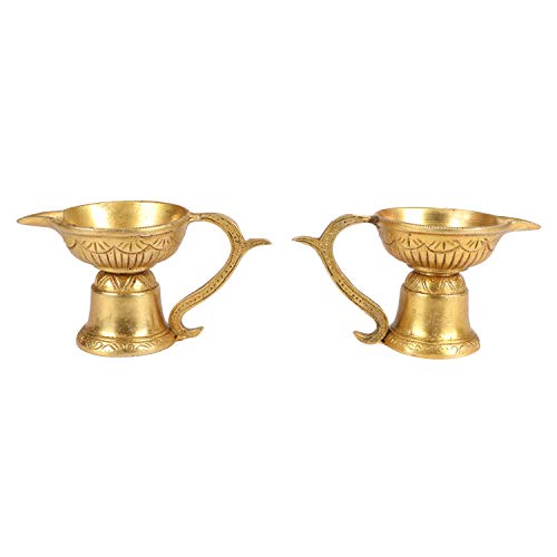 Kartique Brass Om Oil Diya with Handle - Image 5